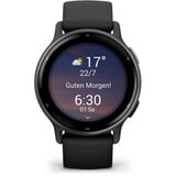 Garmin vívoactive 5, Smartwatch schwarz/grau, 42 mm, Silikon-Armband