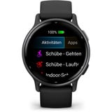 Garmin vívoactive 5, Smartwatch schwarz/grau, 42 mm, Silikon-Armband