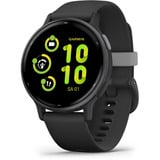 Garmin vívoactive 5, Smartwatch schwarz/grau, 42 mm, Silikon-Armband