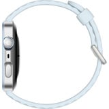 Huawei Watch Fit 4 Pro (Seiya-B29F), Smartwatch silber, blaues Fluorelastomer-Armband