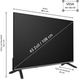 JVC LT-43VF7555, LED-Fernseher 108 cm (43 Zoll), schwarz, FullHD, Tripple Tuner, TiVo