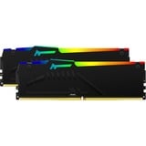 Kingston FURY DIMM 32 GB DDR5-5600 (2x 16 GB) Dual-Kit, Arbeitsspeicher schwarz, KF556C36BBEAK2-32, FURY Beast RGB, INTEL XMP, AMD EXPO