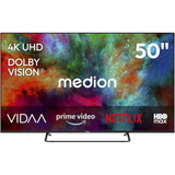 Medion LIFE MD 850602, QLED-Fernseher 125.7 cm (50 Zoll), schwarz, UltraHD/4K, Triple Tuner, VIDAA