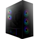 ARCTIC Xtender VG , Tower-Gehäuse schwarz (matt), Tempered Glass x 2 (getönt)