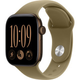 Apple Watch Series 12, Smartwatch bronze, Aluminium, 42 mm, Sportarmband Oliv S/M, Cellular