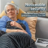 Beurer Wärmezudecke HD 82 Stockholm, Heizdecke grau, 130 x 180 cm