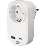 Brennenstuhl Steckdosenadapter + USB Charger PD 20W weiß, USB-A, USB-C, mit Kinderschutz