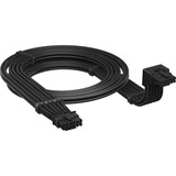 Corsair 90°-12V-2x6-GPU Stromkabel (Stil A) schwarz, 65cm, Sense Pins unter dem 12-poligen Anschluss