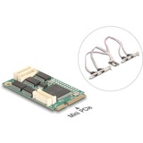 DeLOCK Mini PCIe I/O full size 4 x Seriell RS-232, Schnittstellenerweiterung 