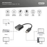 Digitus DisplayPort auf DVI Adapter / Konverter schwarz
