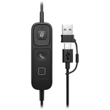 HP Poly Mission 425 Stereo-USB-Headset kabelgebunden Classic BULK schwarz, USB Type-C und Type-A, Schaumstoff-Ohrpolster (Oberflächenmaterial)