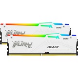 Kingston FURY DIMM 32 GB DDR5-5200 (2x 16 GB) Dual-Kit, Arbeitsspeicher weiß, KF552C40BWAK2-32, FURY Beast RGB, INTEL XMP