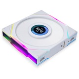 Lian Li UNI FAN TL120 LCD Reverse Blade, Gehäuselüfter weiß, 3er Pack inkl. Controller, 124 mm