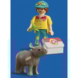 PLAYMOBIL 72025 DuoPack Tierpfleger mit Nashorn, Konstruktionsspielzeug 