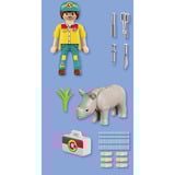 PLAYMOBIL 72025 DuoPack Tierpfleger mit Nashorn, Konstruktionsspielzeug 