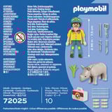 PLAYMOBIL 72025 DuoPack Tierpfleger mit Nashorn, Konstruktionsspielzeug 