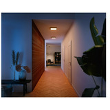 Philips White Ambiance Aurelle quadratische Panelleuchte, LED-Leuchte schwarz, inkl. Dimmschalter