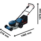 Bosch Professional Akku-Rasenmäher GRA 18V2-46SP Professional, 36Volt (2x18V) blau, 2x 5,5 Ah-Lithium-Ionen-Akku, Ladegerät