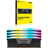 Corsair DIMM 128 GB DDR5-5600 (4x 32 GB) Quad-Kit, Arbeitsspeicher schwarz, CMH128GX5M4B5600C40, Vengeance RGB, INTEL XMP