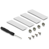 DeLOCK PCIe 5.0 x16 Karte > 4x int. M.2 NVMe + Kühlkörper, Schnittstellenkarte 