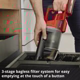 EINHELL TE-SV 18 Li (1x 4,0), Stielstaubsauger rot/schwarz