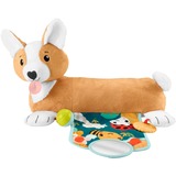 Fisher-Price 3-in-1 Hündchen Spielkissen für Bauchlage mit 3 Spielzeugen, Kuscheltier 
