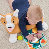 Fisher-Price 3-in-1 Hündchen Spielkissen für Bauchlage mit 3 Spielzeugen, Kuscheltier 