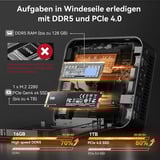 GEEKOM AX8 MAX, Mini-PC silber, Windows 11 Pro