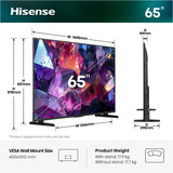 Hisense 65E7S PRO Hi-QLED-Fernseher 164 cm (65 Zoll), schwarz/dunkelgrau, UltraHD/4K, Free-Sync-Premium, 144Hz Panel