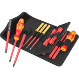Wera Kraftform Kompakt VDE 18 Universal 2 Tool Finder, 18-teilig, Schraubendreher rot/gelb, inkl. 2 Steckgriffe, VDE-Wechselklingen