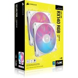 Corsair iCUE LINK RX140 RGB Dual, Gehäuselüfter weiß, 2er Pack