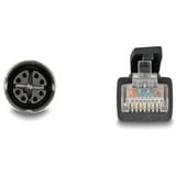 DeLOCK M12 Kabel X-kodiert 8 Pin Buchse > RJ-45 Stecker, Cat.5e S/FTP schwarz, 5 Meter, flexibel