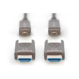 Digitus HDMI / Micro HDMI AOC Hybrid Glasfaserkabel, UHD 4K schwarz, 15 Meter, abnehmbare Stecker