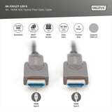 Digitus HDMI / Micro HDMI AOC Hybrid Glasfaserkabel, UHD 4K schwarz, 15 Meter, abnehmbare Stecker
