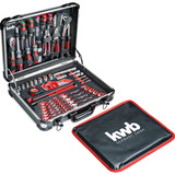 KWB Werkzeugkoffer, 80-teilig, Werkzeug-Set Aluminiumkoffer, abschließbar