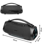 Medion Life P61768 Tragbarer Bluetooth Lautsprecher XL anthrazit, Bluetooth, Dual Illuminated, Lightstrip,Integrierte Powerbank