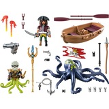 PLAYMOBIL 71419 Pirates Kampf gegen den Riesenoktopus, Konstruktionsspielzeug 