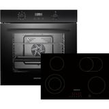 Respekta ASET7007700, Backofen-Set schwarz