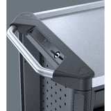 Wera 9705 Tool Rebel Werkstattwagen Stainless 1, mit Bestückung, Werkzeugwagen schwarz/silber, 177-teilig, im exklusiven Tool Rebel Design