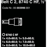 Wera Belt C 2 Zyklop Steckschlüsseleinsatz-Satz, 1/2" schwarz, 6-teilig, mit Haltefunktion