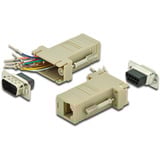Digitus RS 232 Adapter beige, DSUB9 Stecker auf RJ45 Buchse