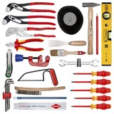 KNIPEX Werkzeugkoffer "BIG Basic Move" Sanitär, 31-teilig, Werkzeug-Set schwarz, mit Werkzeug-Sortiment für Installateure