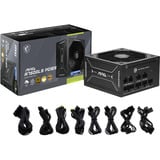 MSI MAG A750GLS PCIE5, PC-Netzteil schwarz, 1x 12VHPWR, 4x PCIe, Kabelmanagement, 750 Watt