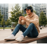 Medion Life HX-1 Plus ANC Over-Ear-Kopfhörer schwarz, Bluetooth, Feed Forward Noise Cancelling