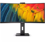 Philips 34B1U5600CH, LED-Monitor 86.4 cm (34 Zoll), schwarz, WQHD, VA, Curved, KVM-Switch, USB-C, USB-Hub, 120Hz Panel