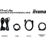 iiyama G-Master GCB3484WQSU-B2, Gaming-Monitor 86 cm (34 Zoll), schwarz, UWQHD, VA, Curved, Dual Mode, USB-Hub, 200Hz Panel