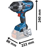Bosch Professional PRO Akku-Schlagschrauber BITURBO GDS 18V-1000 C Professional, 18Volt blau/schwarz, 2x Akku ProCORE18V 5,5Ah, 1/2", in L-BOXX
