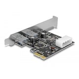 DeLOCK PCIe x1 Karte zu 2x ext. USB 3.2 Gen 1, USB-Controller 4-pin-Stromanschluss