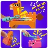 Fisher-Price MEGA BLOKS Musikspaß Bauernhoftiere, Konstruktionsspielzeug 