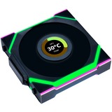 Lian Li UNI FAN SL120 LCD Wireless Reverse, Gehäuselüfter schwarz, 124.5 mm